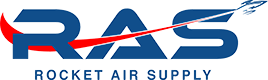 RAS Logo. 'RAS ROCKET AIR SUPPLY'